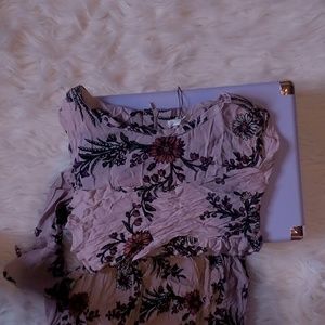 Long Floral Bellsleeve Dress